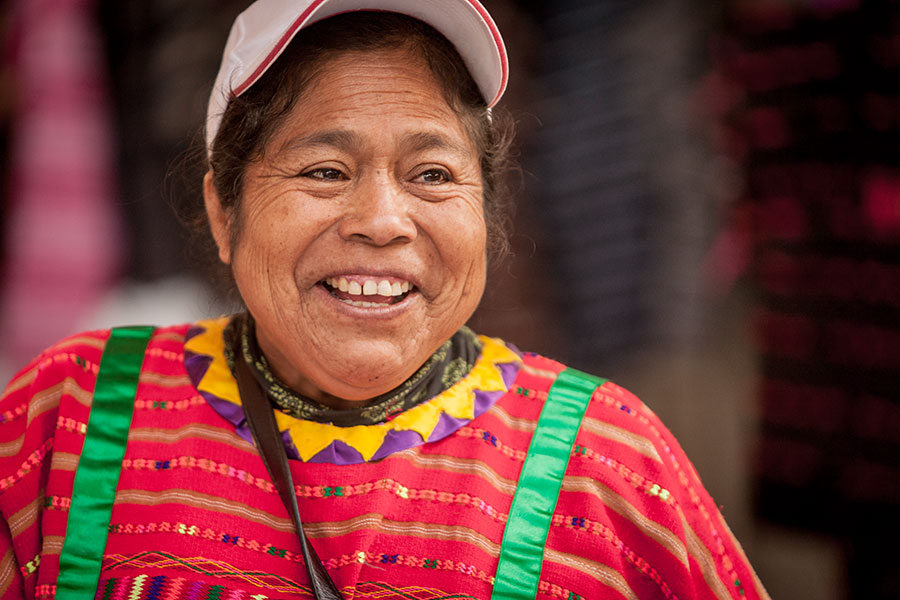 Triqui woman smiles